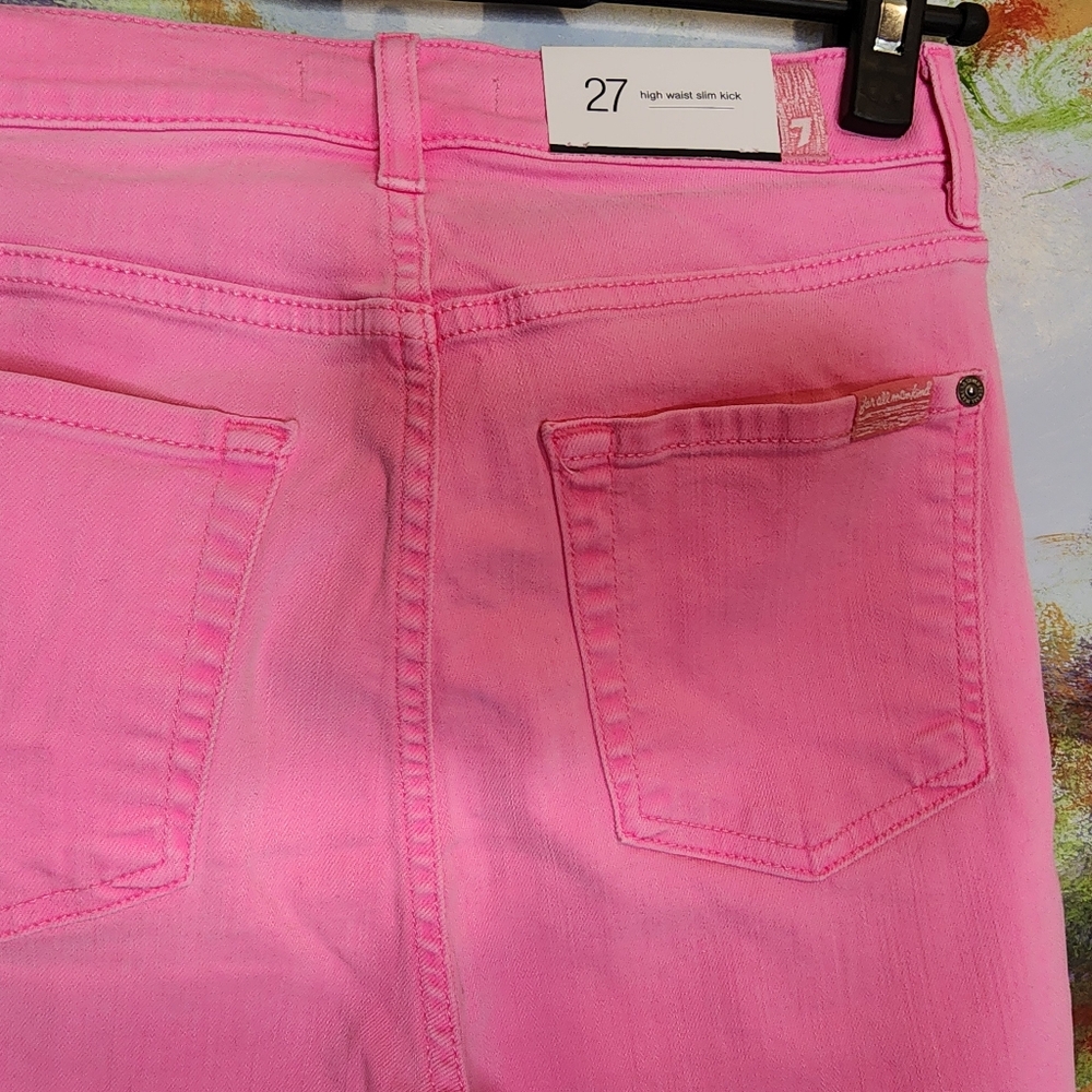 NWT 7 For All Mankind High Waist Slim kick Jeans - Picture 10 of 13